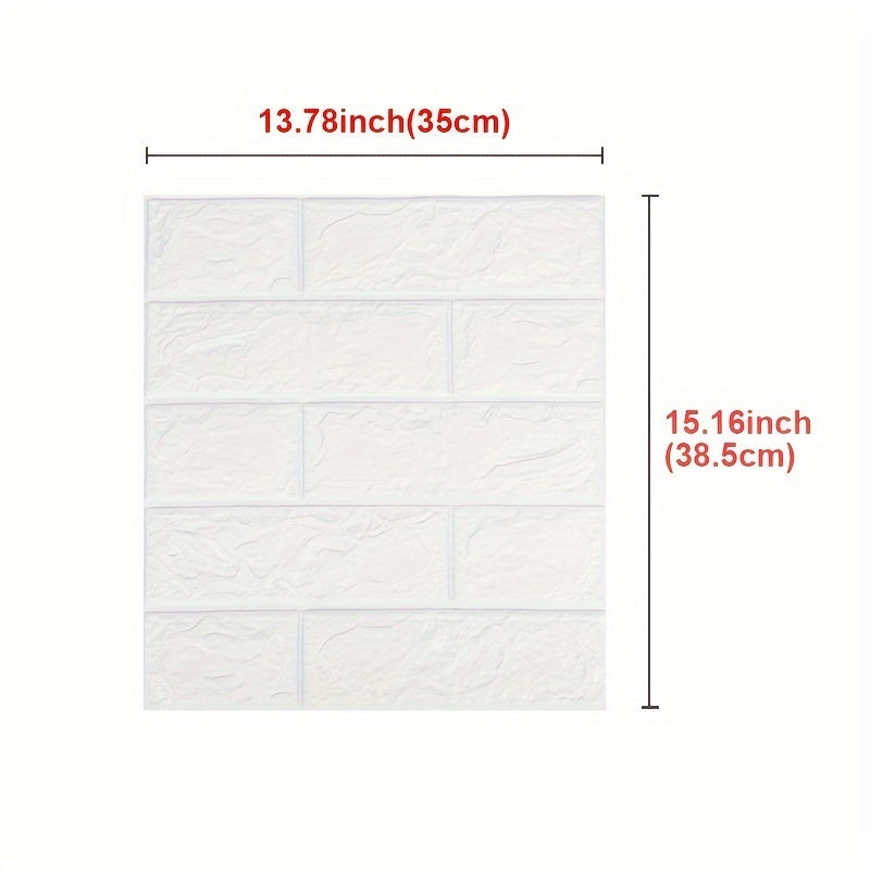 3D Wall Tile Stickers Waterproof Self-Adhesive Decorative Collision Prevention Ceiling Protection