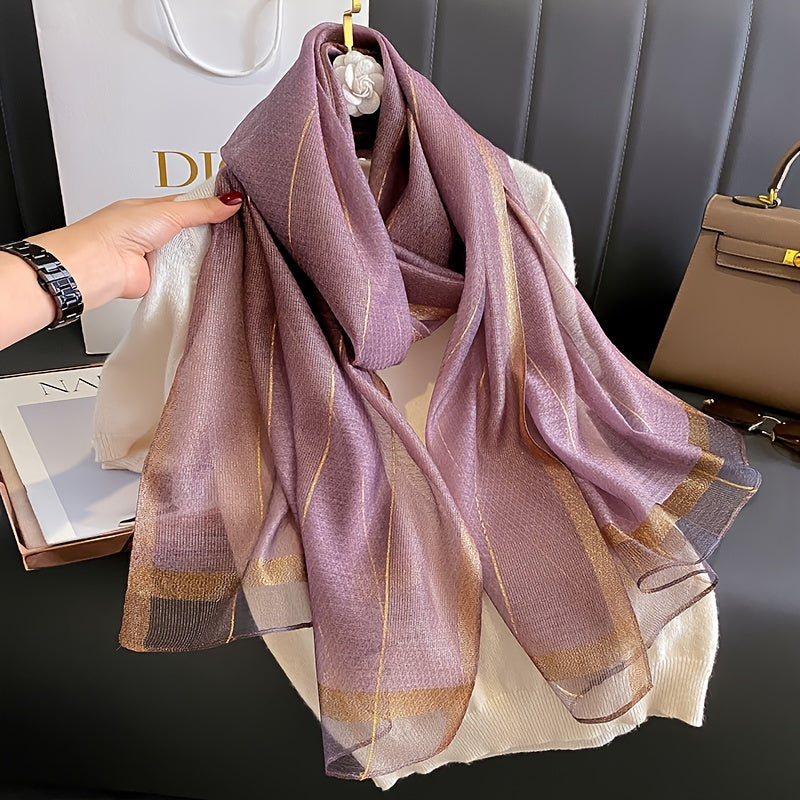 Women's Windproof Imitation Silk Shawl Eid Stylish Breathable Scarf