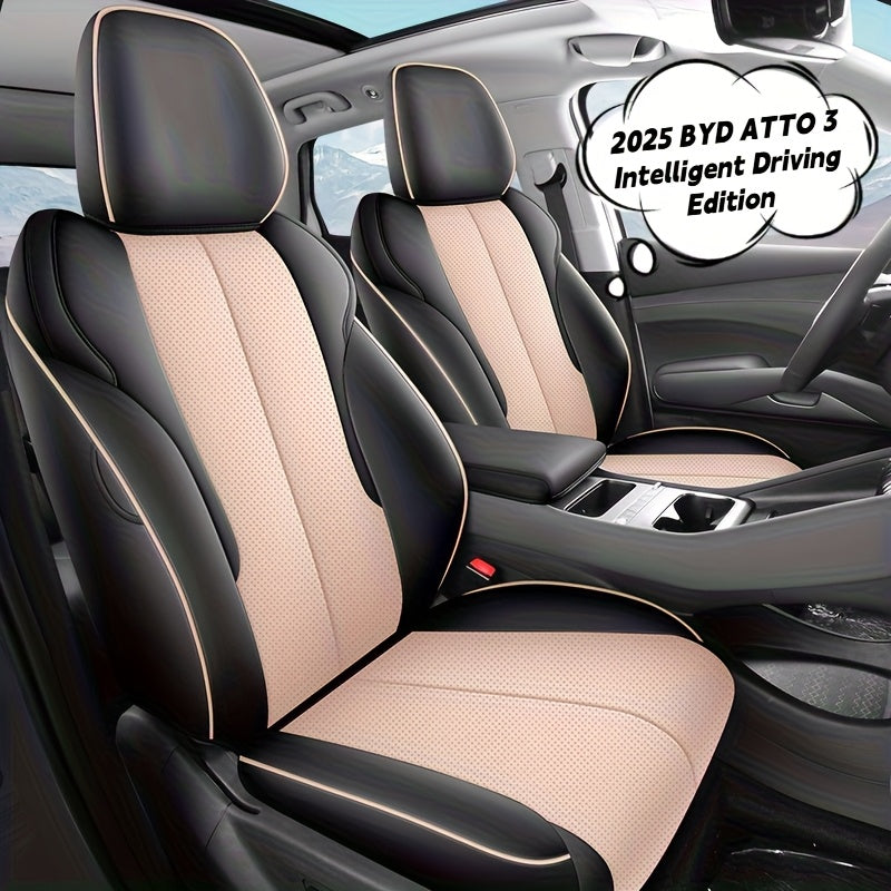 Car Seat Covers Full Coverage Perforated Leather Breathable Dirt-Resistant