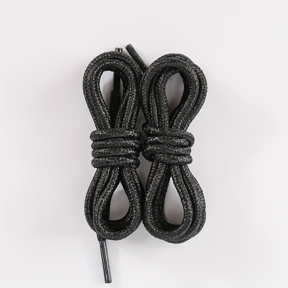 Unisex Elastic Metallic Shoelaces Round Thin Suitable for Sneakers Boots