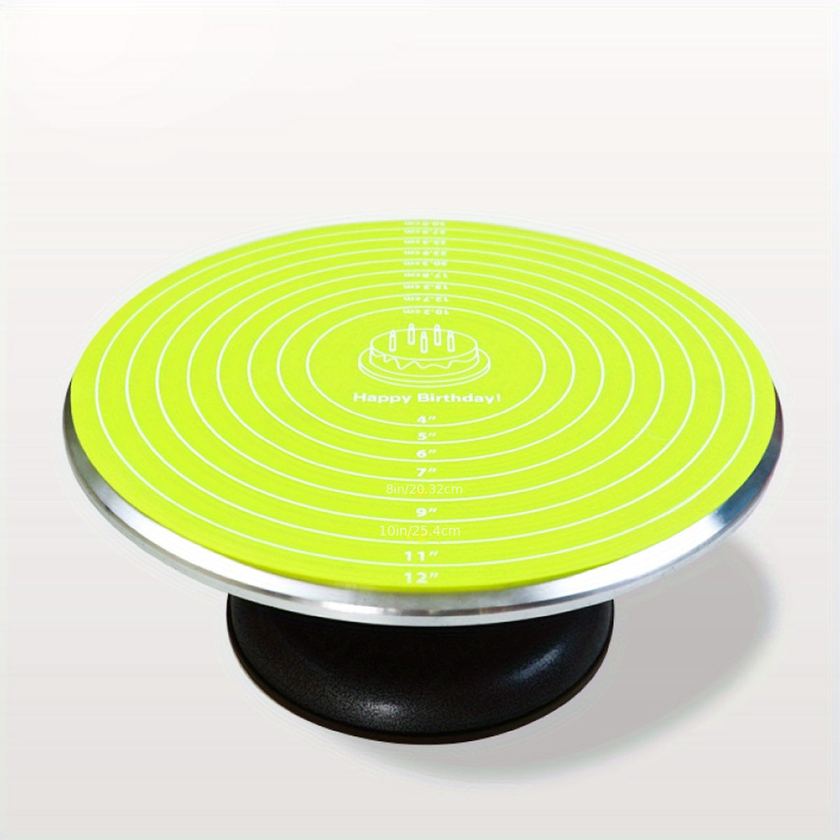 Silicone Baking Mat with Measurements for Cake Turntable Stand Non-Stick Heat Resistant