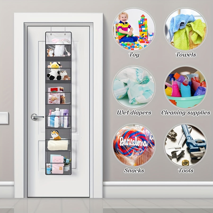 Polyester Hanging Storage Bag for Toys Snacks Diapers Over-the-Door Organizer