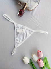 Women's Semi-Sheer Lace Thongs and Lingerie Set