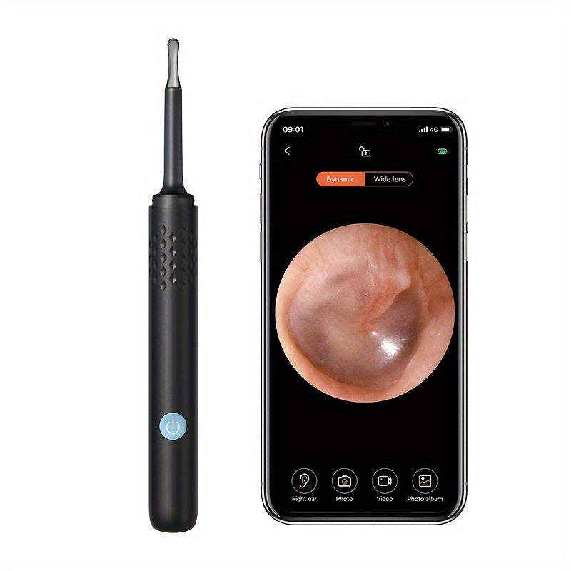 Wireless Visual Earwax Removal Tool with Camera Light Rechargeable Lithium Battery 6 Silicone Scoops