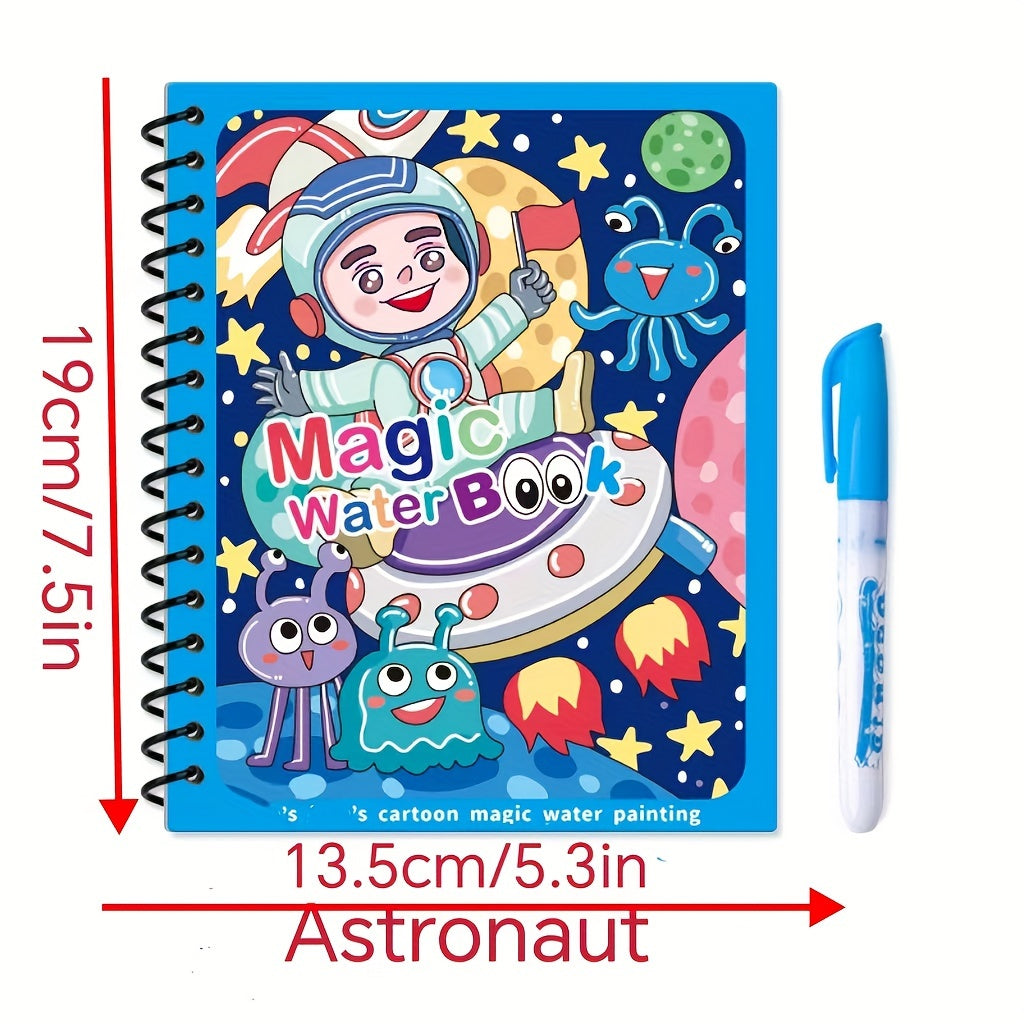 Kids Watercolor Coloring Book with Pen and Paint-by-Numbers Activities for Creative Kids