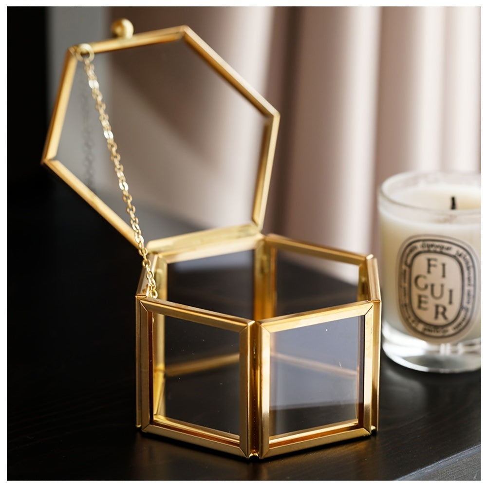 Винтажная стеклянная витрина для украшений для колец и серег, домашний декор, подарок