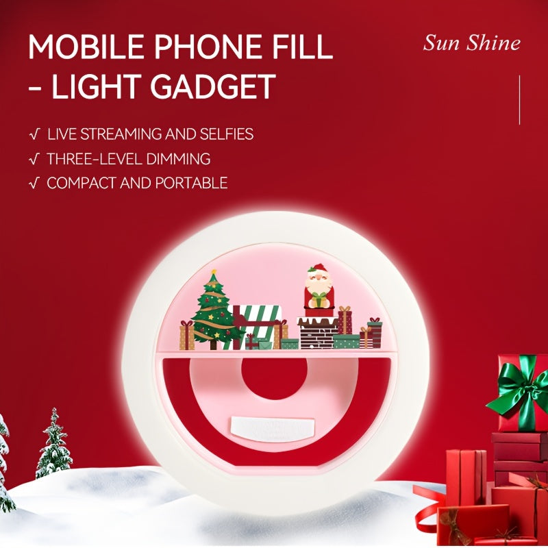 36 LED Selfie Ring Light USB Rechargeable Adjustable Brightness for Smartphone Makeup TikTok YouTube Pink White Blue Black