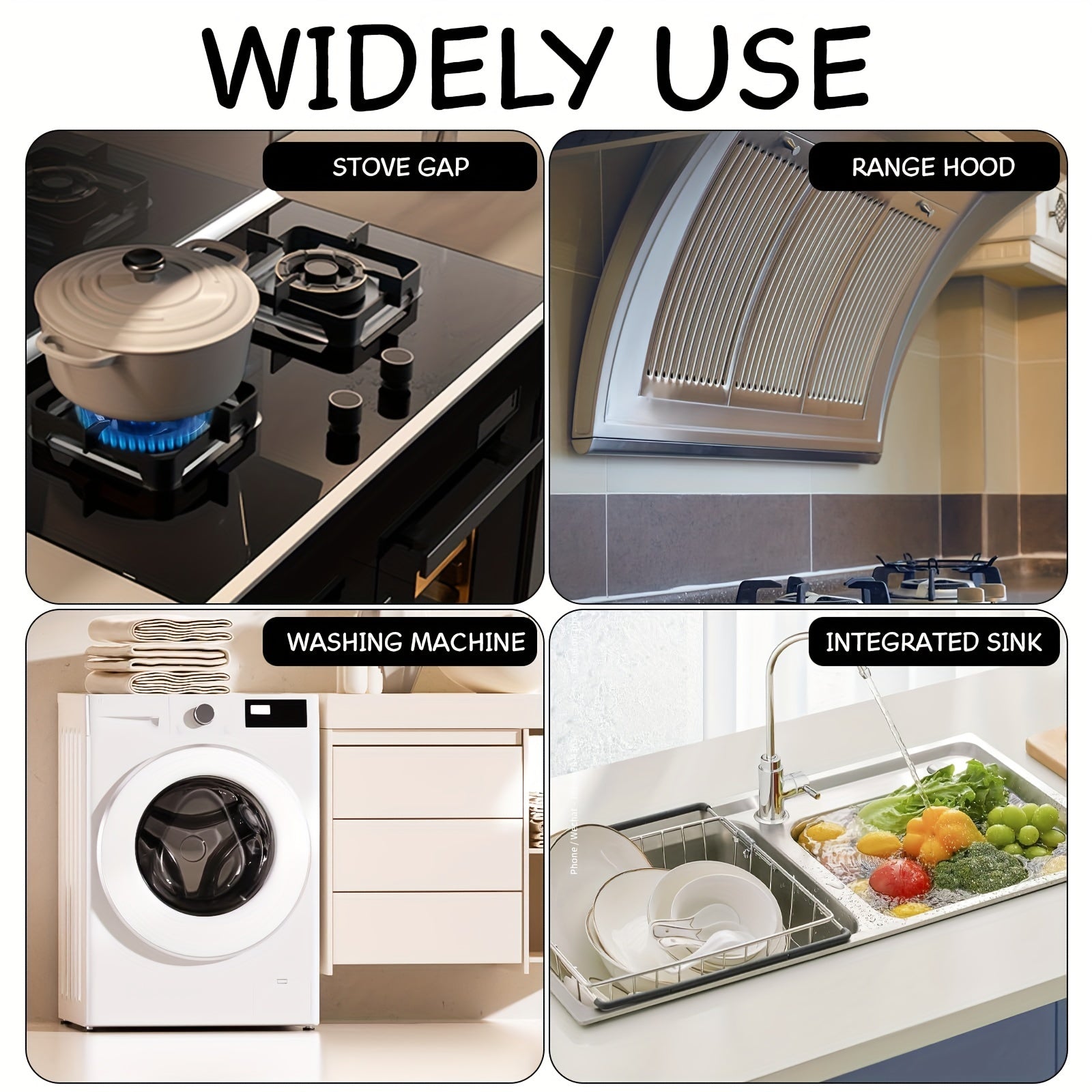 Moslashuvchan metall pechka bo'shlig'ini yopish, issiqlikka chidamli stol to'ldiruvchi, oshxona pechkasini himoyalovchi