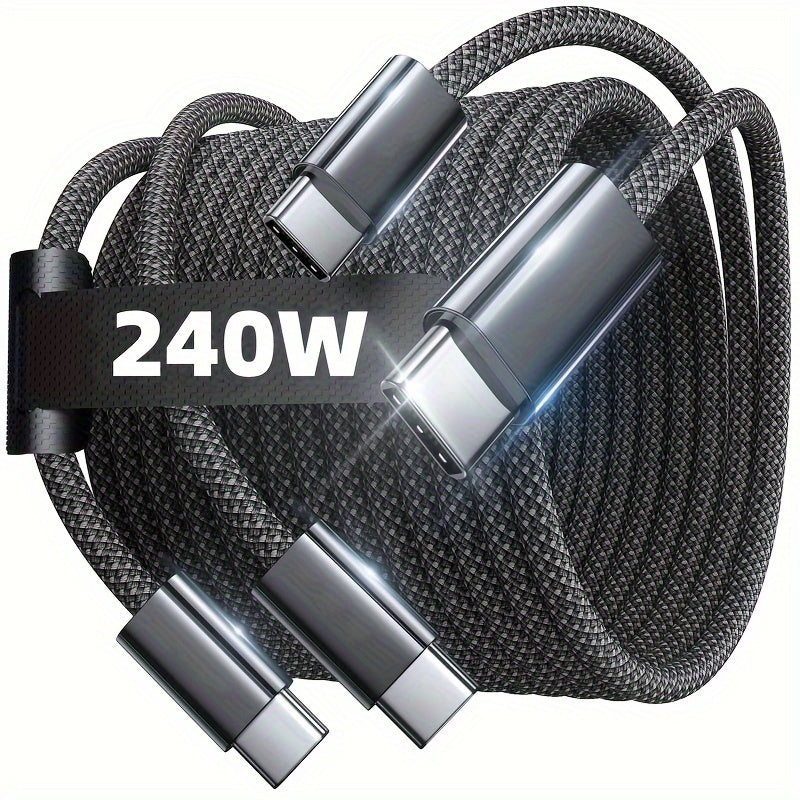 240W USB-C Charging Cable Fast Data Transfer for Samsung iPhone MacBook Xiaomi