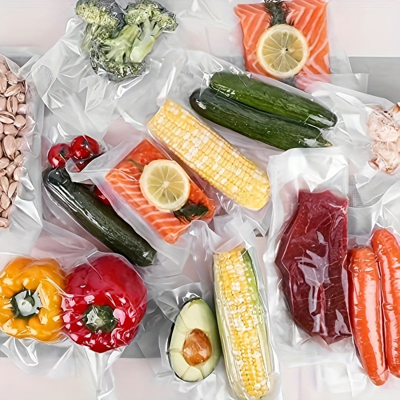 Pack of 3 Food Storage Bags Leakproof Plastic for Vegetables and Fruits