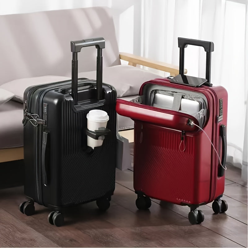 20-Inch Hard Shell Travel Luggage with Spinner Wheels and Combination Lock