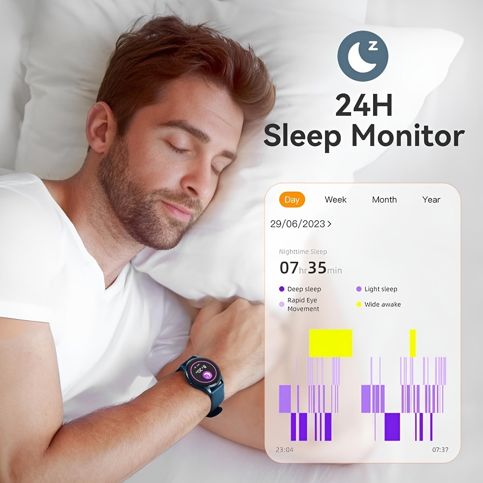 Smartwatch Wireless Calling AI Voice Sleep Calorie Tracking Sports Modes Silicone Strap