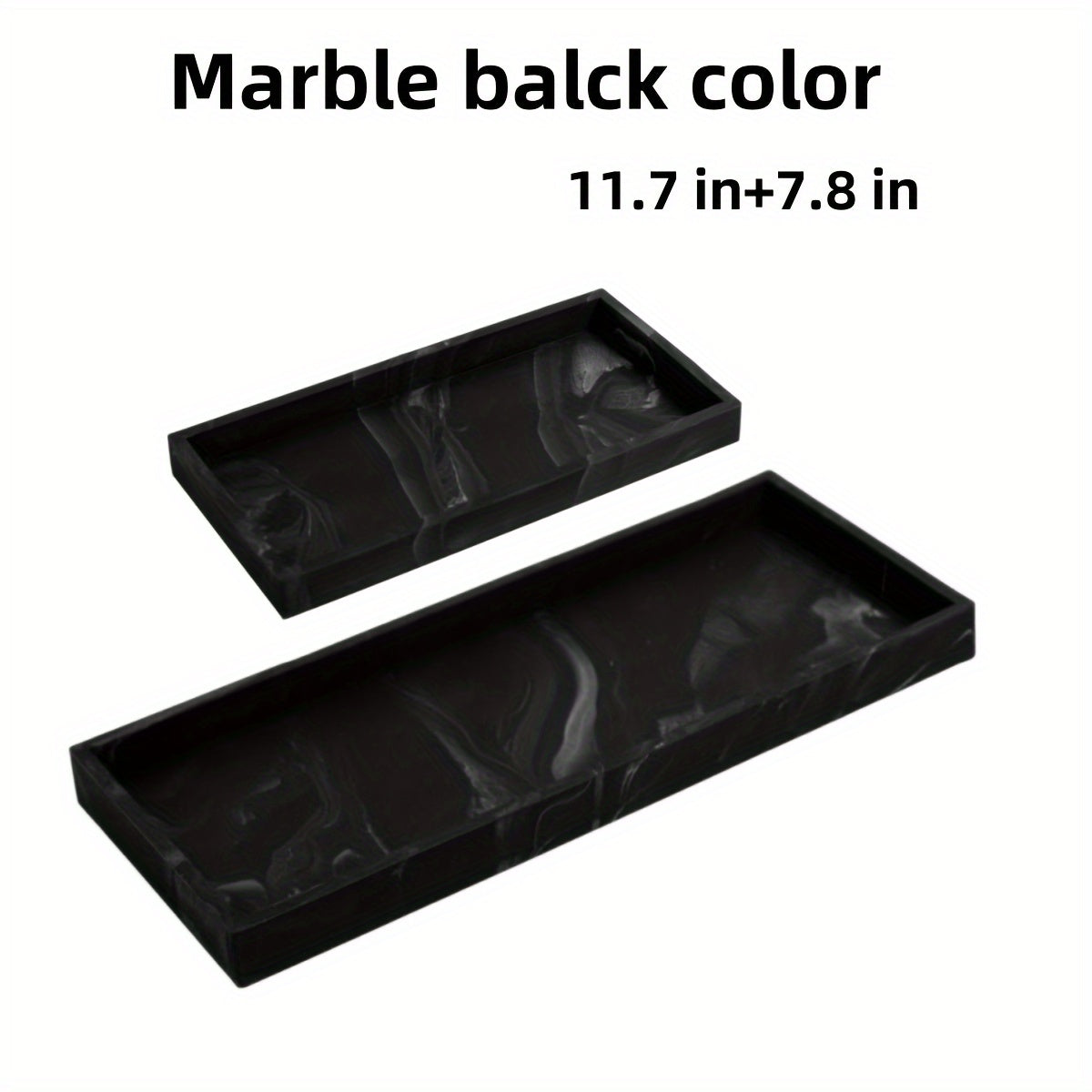 Набор из 2 ударопрочных силиконовых подносов для кухни и ванной