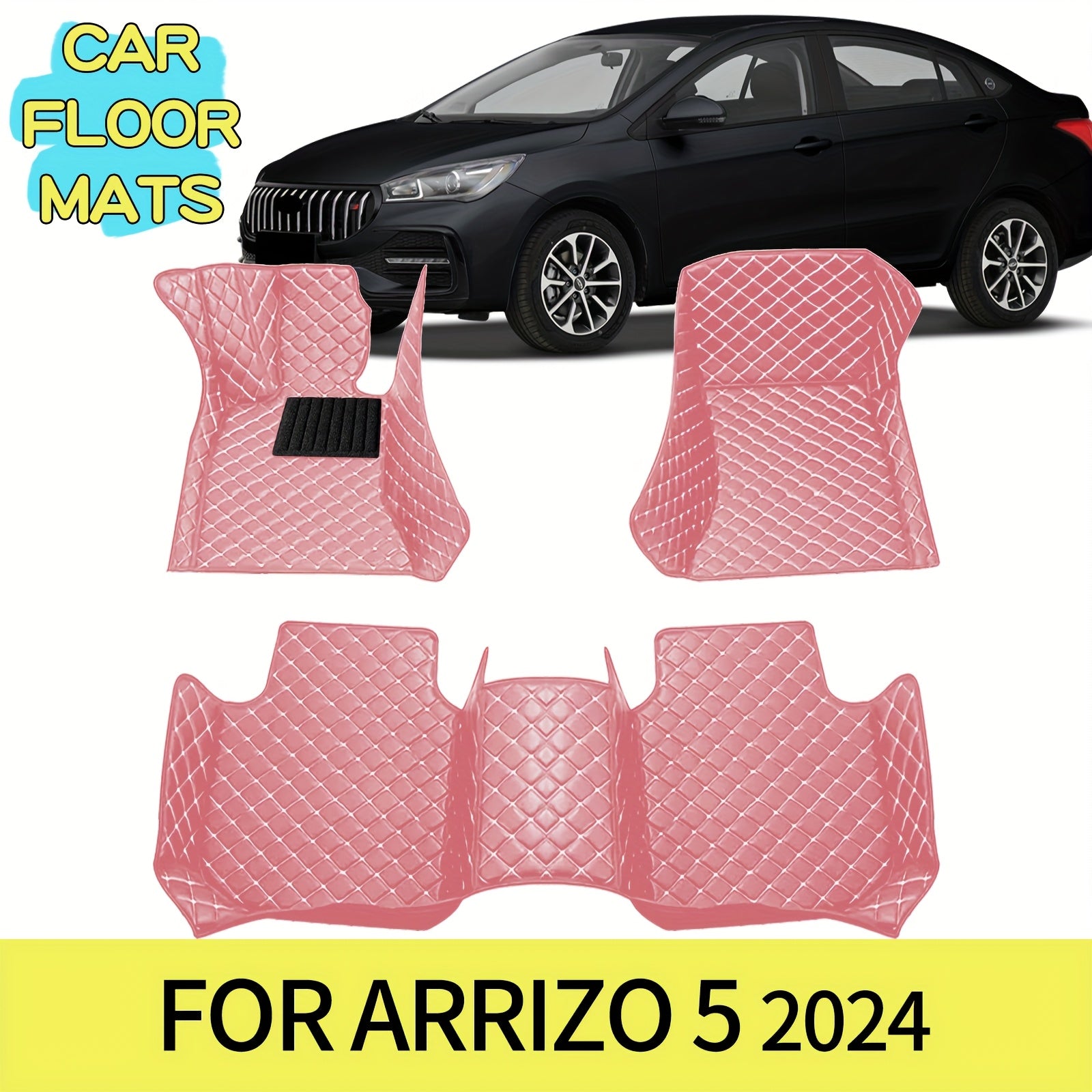 Car Floor Mats Luxury PUPU PU Leather 3-Piece Set for Left-Hand Drive