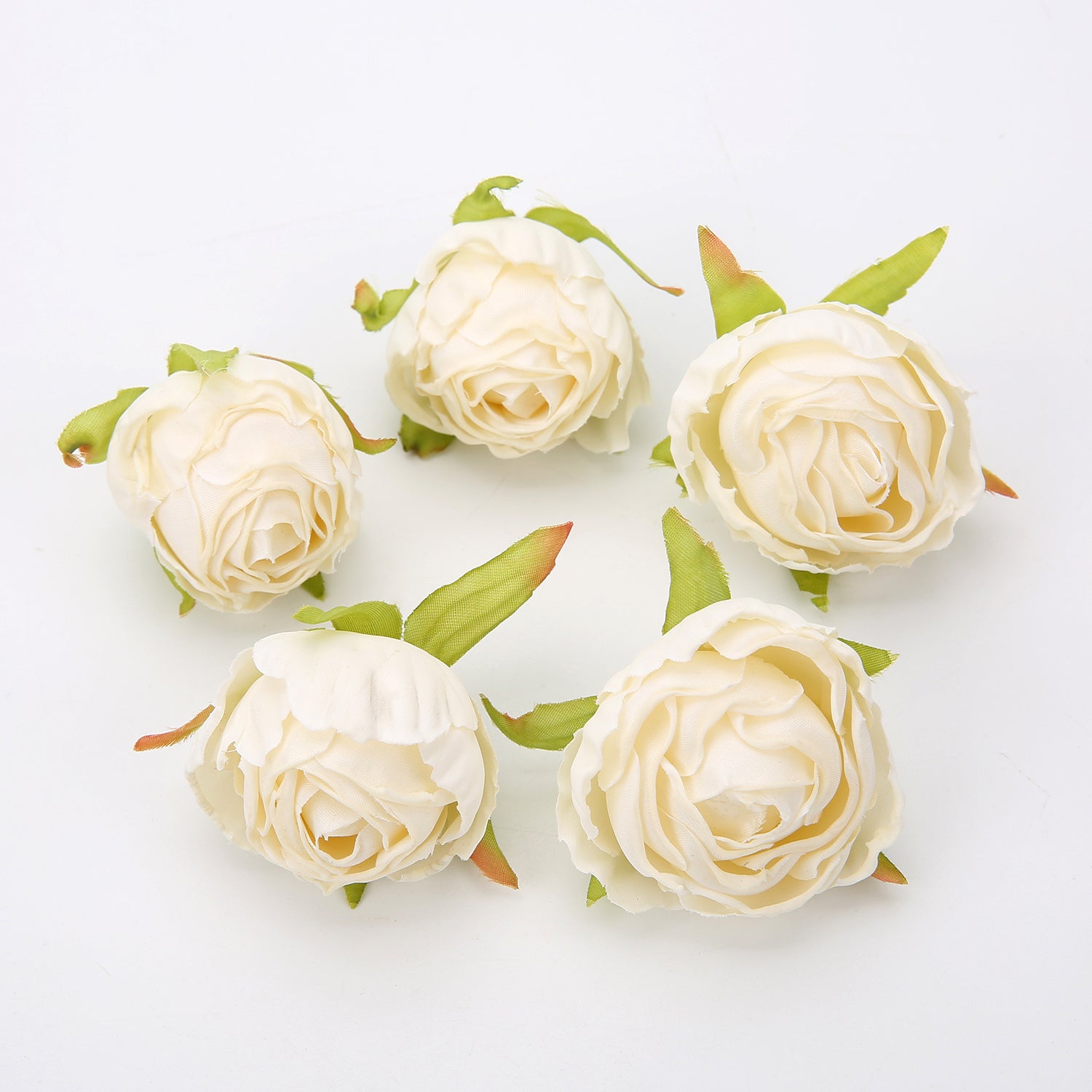 10 Pieces Silk Rose Tea Buds for Wedding Bouquets and Christmas Decorations