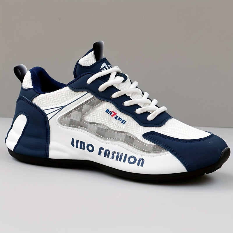 Men's Breathable Lace-Up Athletic Sneakers for Outdoor Running and Casual Wear