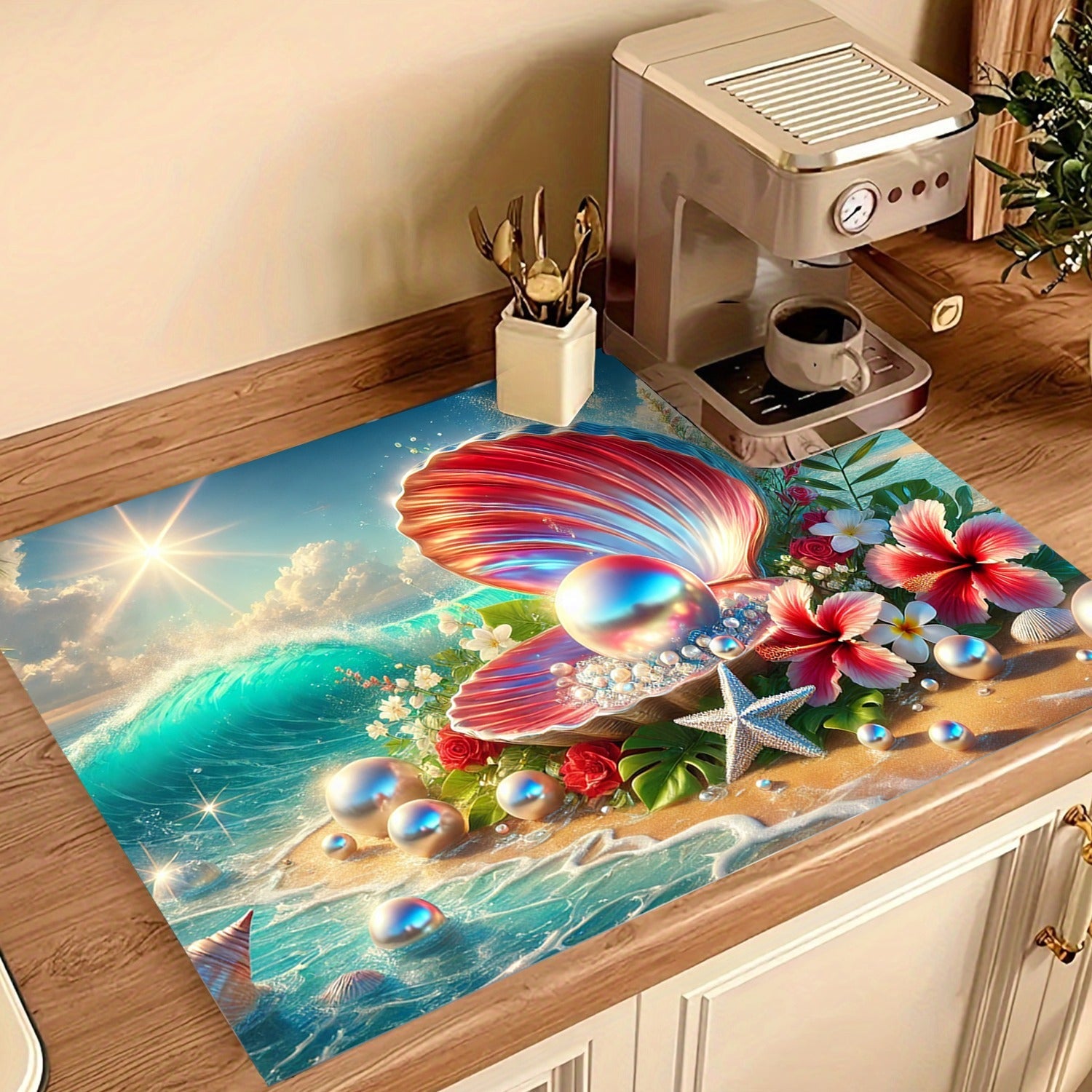 Защитные накладки для плиты с дизайном морепродуктов, термостойкие, устойчивые к царапинам, легко очищаются