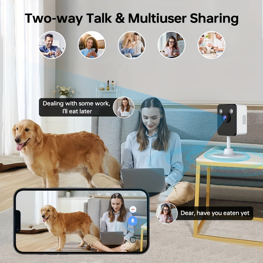 Indoor Security Camera 1080P HD Motion Detection Night Vision Two-Way Audio WiFi