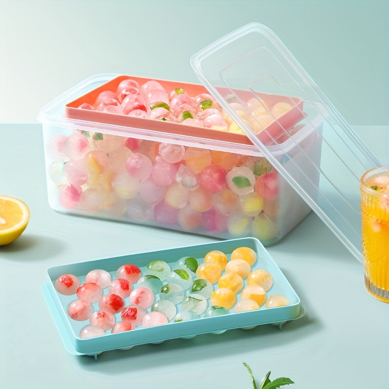 Katta to'plam muz to'pi shakllari, oziq-ovqat uchun mo'ljallangan plastmassa, oshxona muz tayyorlagich, 99 ta to'p