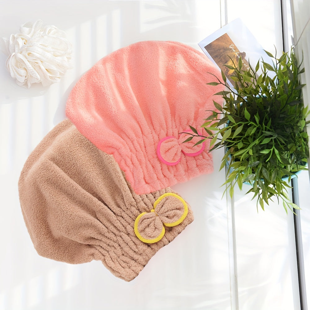 Coral Fleece Hair Towel Wrap for Women Quick Dry Soft Gift