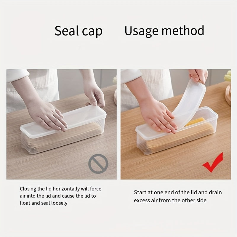 BPA-Free Clear Food Storage Containers Set with Lids for Pasta and Grains