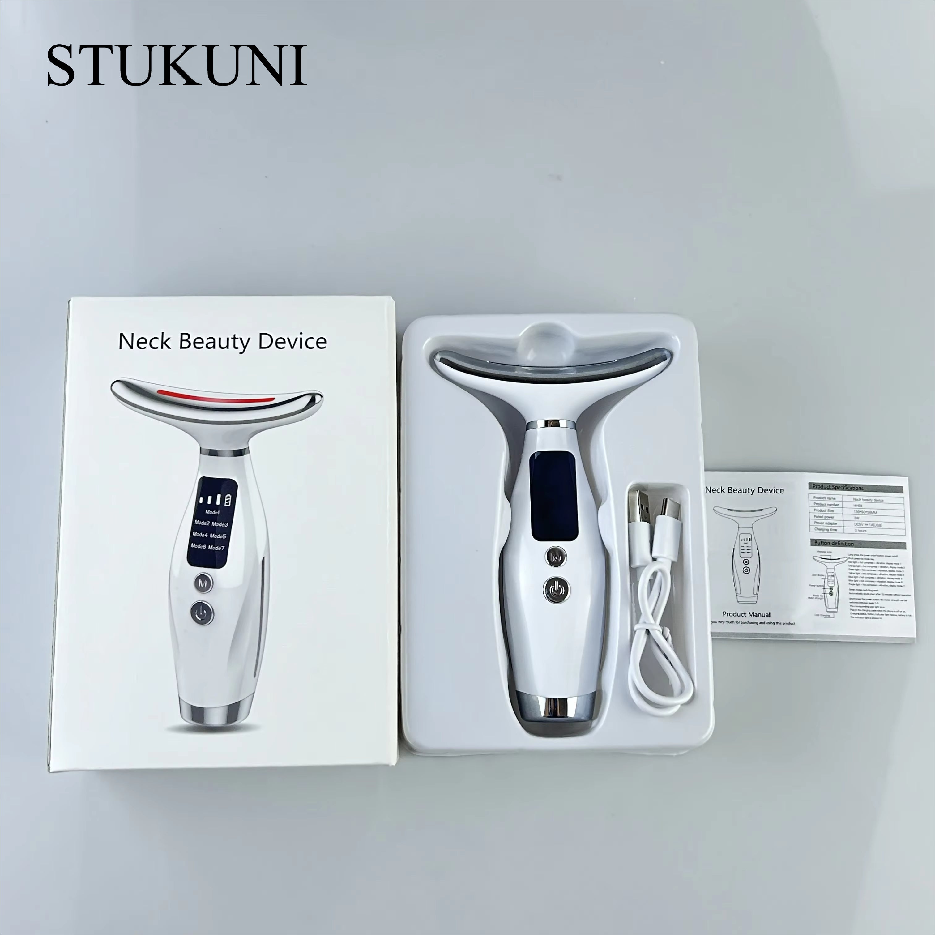 USB orqali zaryadlanadigan yuz va bo'yin massaj qiluvchi, zamonaviy estetikasi va ergonomik dizayni bilan, ayollar uchun mukammal go'zallik va shaxsiy parvarish vositasi; 14-fevral va Onalar kunida ajoyib sovg'a.