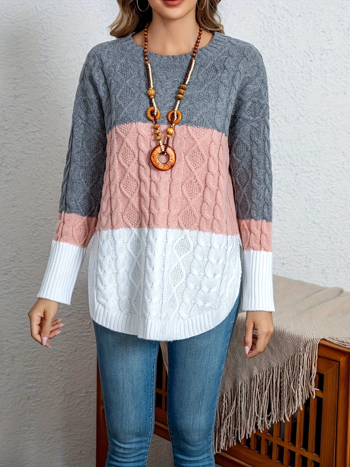 Ayollar uchun retro niş kiyimlari yumshoq sviter, kuz qish twist top
