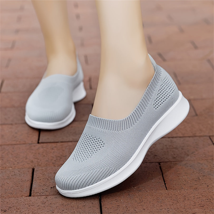 Women's Mesh Sneakers Breathable Lightweight Slip-On Walking Shoes
