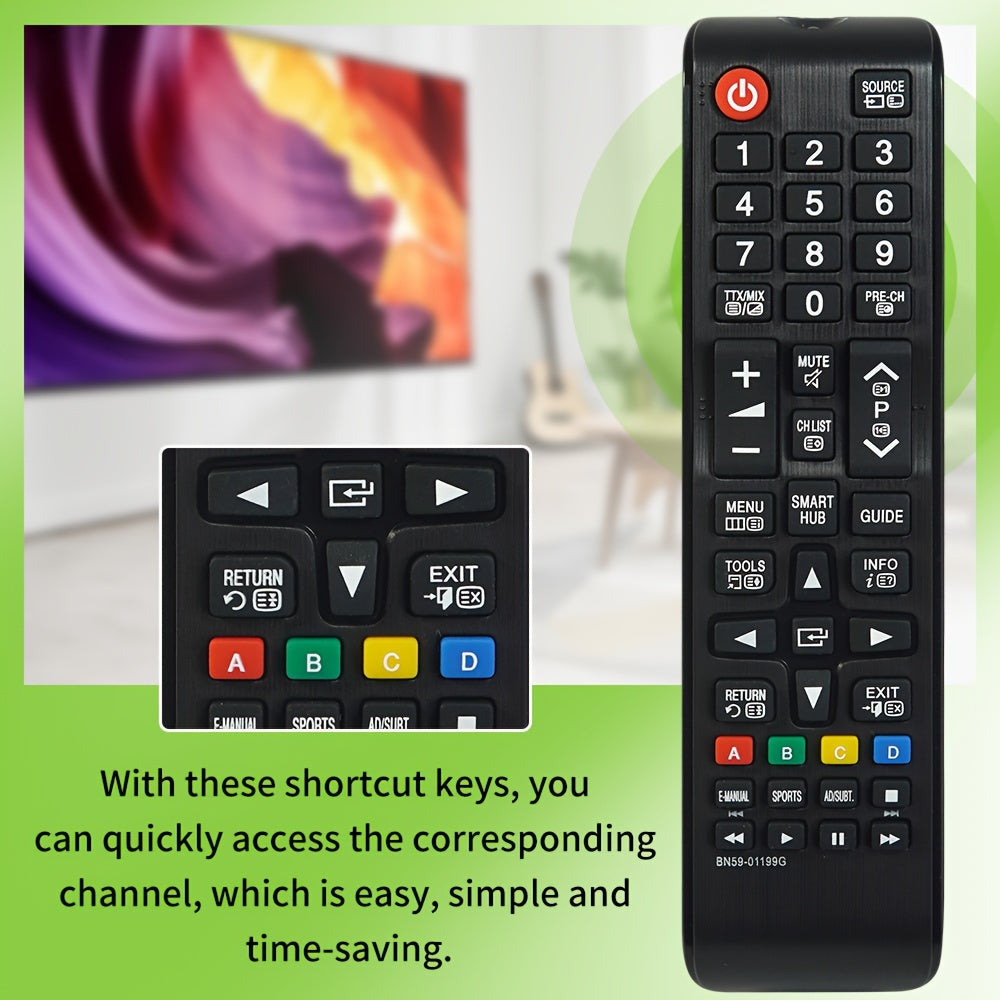 Universal Infrared TV Remote Control Battery Operated Quick Setup Compatible with All Models
