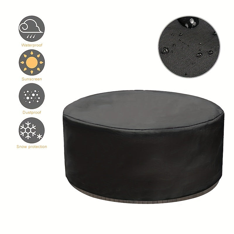 210D Водонепроницаемый чехол для уличных бассейнов для круглых спа и плавательных бассейнов, защита от солнца, черный