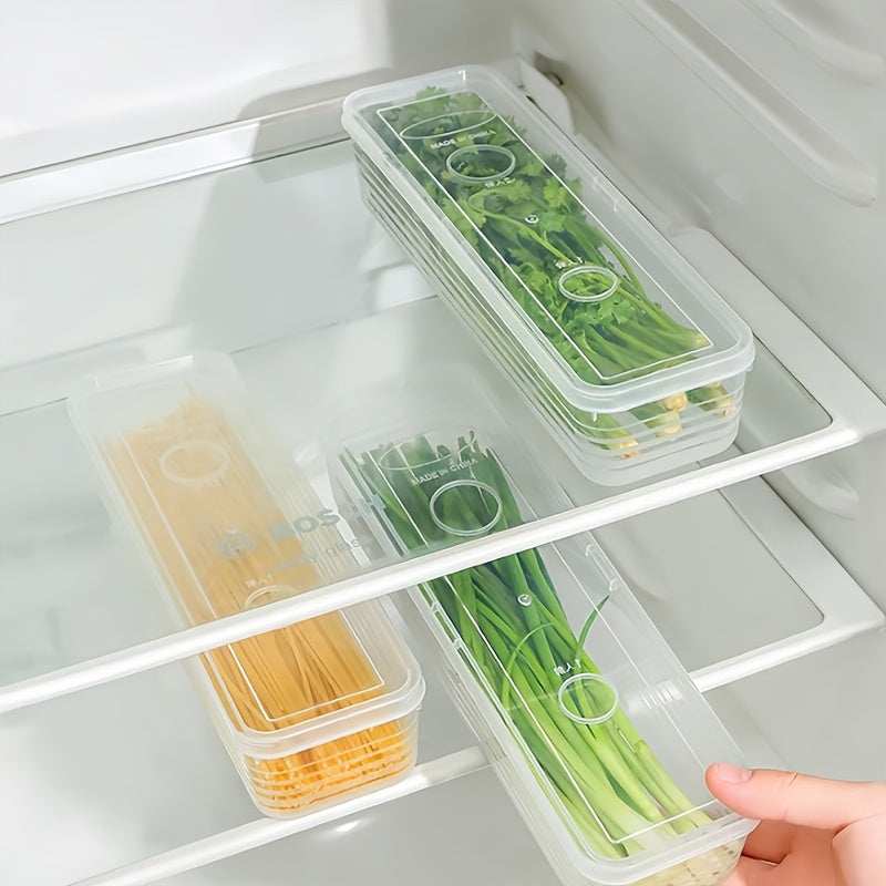 2 piezas de recipientes de plástico para verduras con tapas de cierre seguro