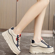 Women's Color-Block Casual Sneakers with Thick Sole
