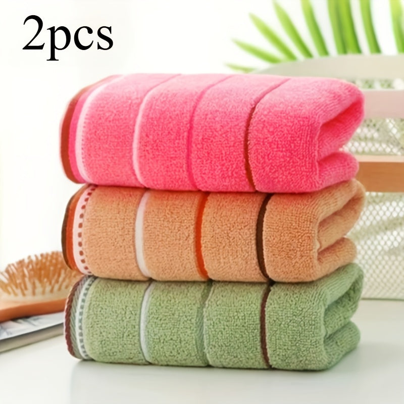 3-Piece Polyester Towel Set Woven Soft Absorbent Quick-Dry Bathroom Kitchen