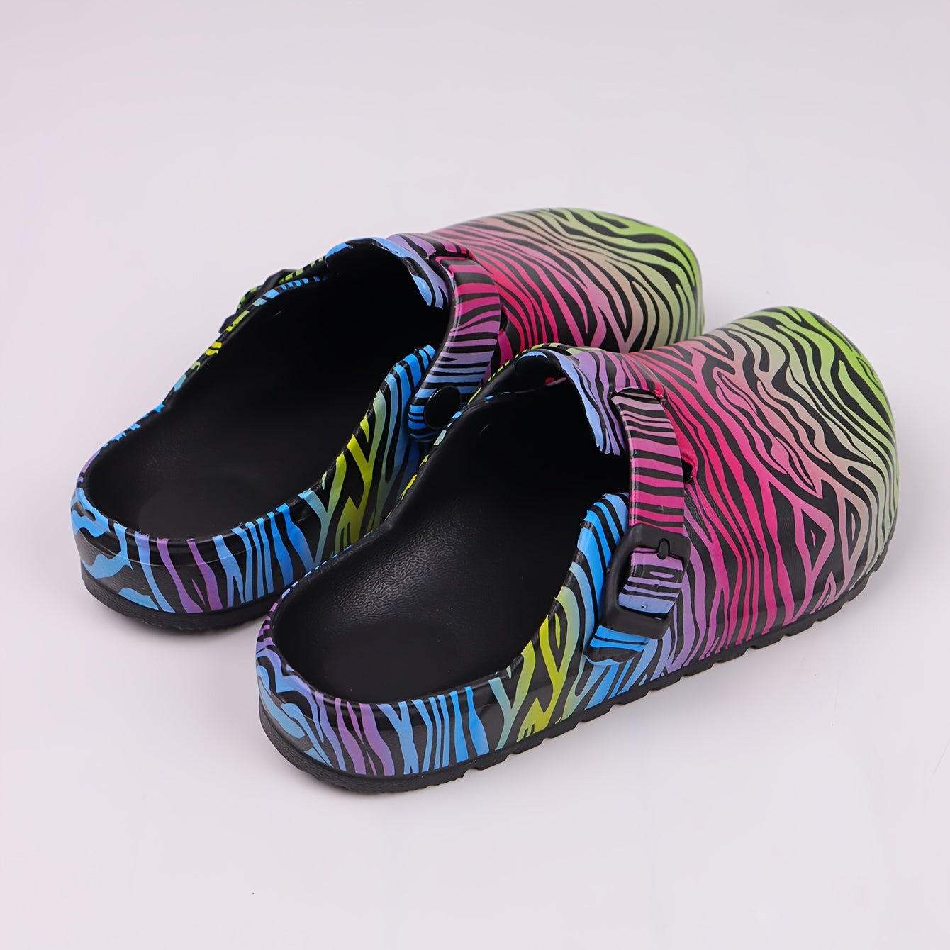Women's Cotton Print Garden Slippers Soft Sole Pillow Shoes Lightweight Slip-ons