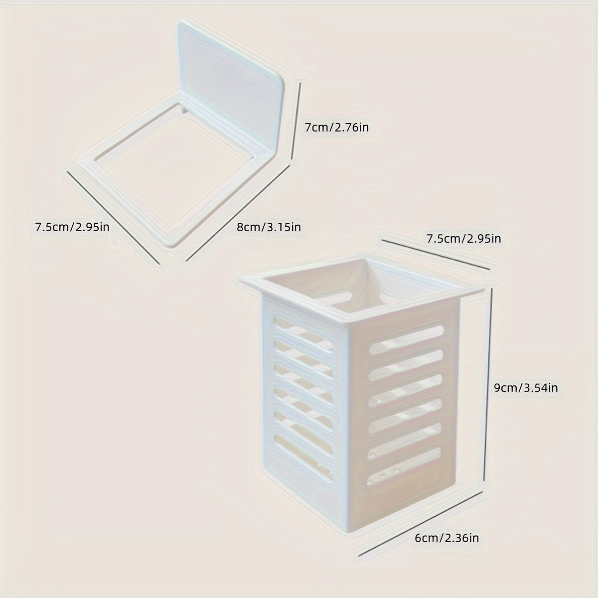 1-qismli plastik devorga o'rnatiladigan hammom tashkilotchisi, tish cho'tkasi, tish pastasi, taroq va makiyaj cho'tkalari uchun 1 ta javon bilan. O'zgaruvchan ob-havoga chidamli, oltin quvurlar yoki javonlar kiritilmagan.