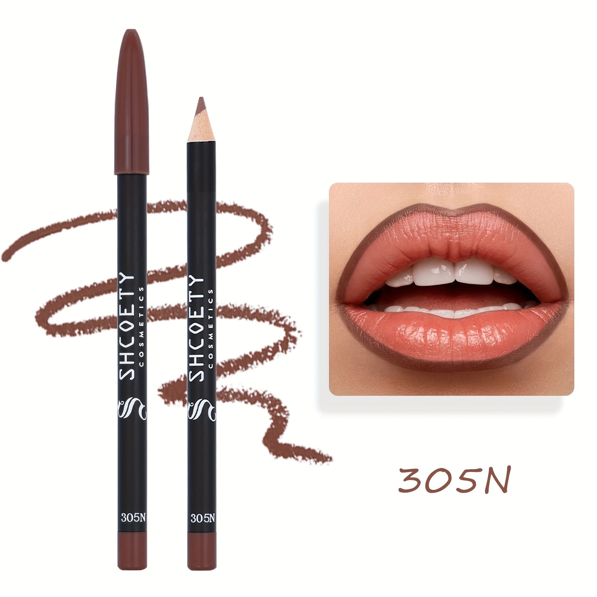 Women Matte Lip Liner Waterproof Long-Lasting 12 Colors Non-Fading Non-Stick Cup