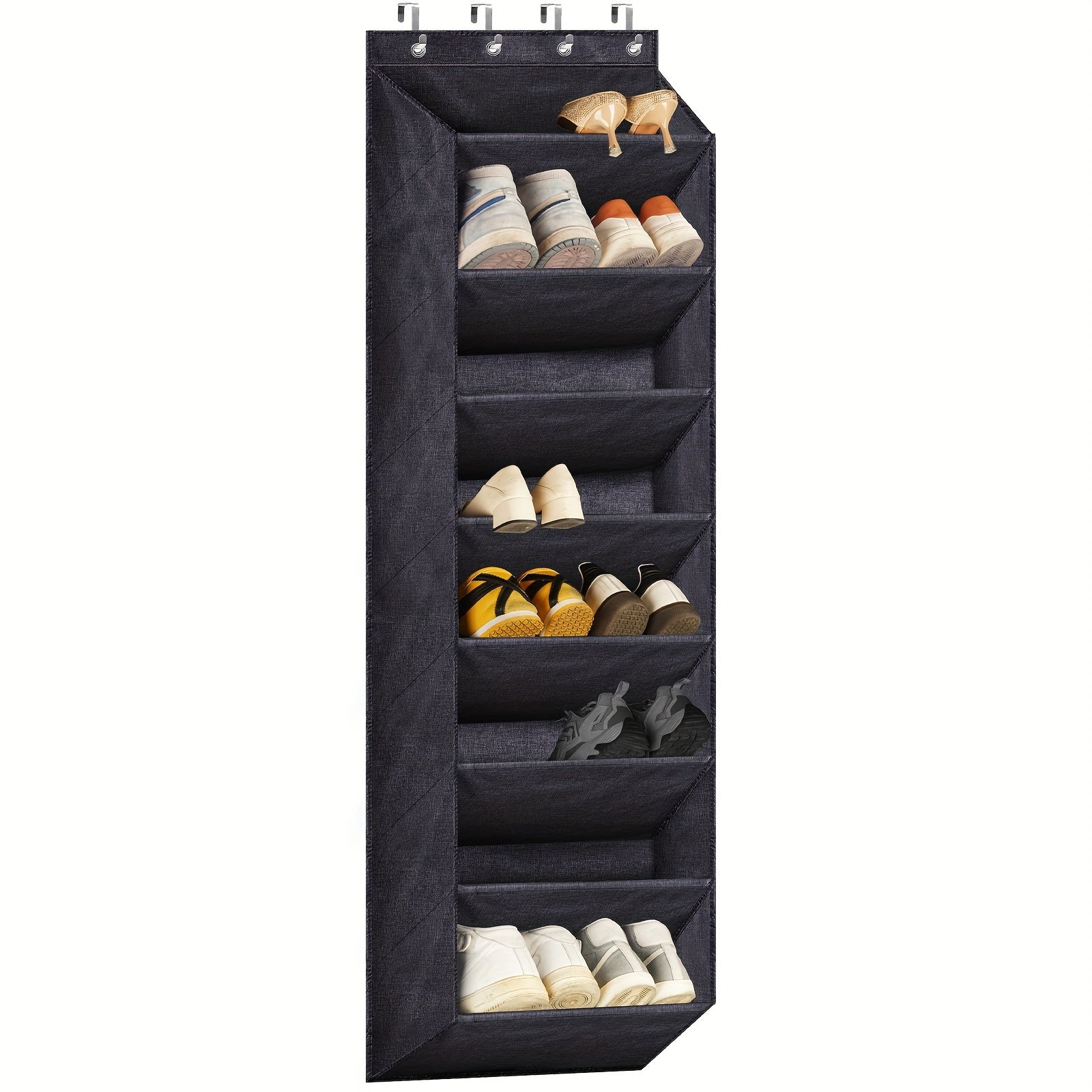Large Over-the-Door Shoe Organizer Holds 20-22 Pairs Durable Oxford Fabric Closet Dorm Storage