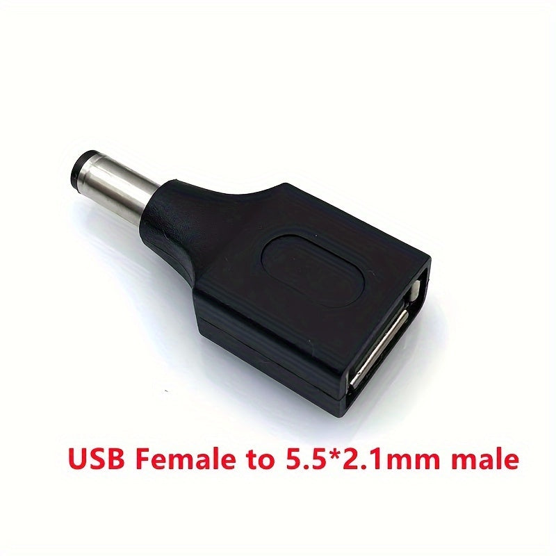 Convertidor de USB a corriente continua para cargar dispositivos, compatibilidad de 5.5x2.5mm a 3.5x1.35mm