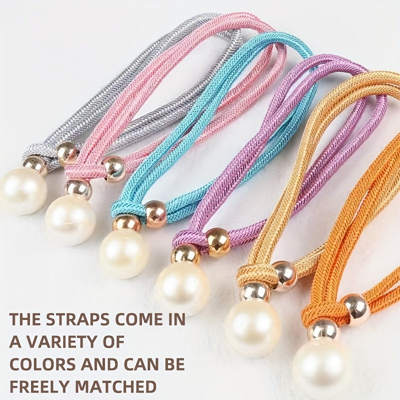 Французские завязки для штор, набор из 2 штук с искусственными жемчужинами, элегантные держатели для драпировок окон, декоративные аксессуары для штор для дома, спальни и офисного декора.