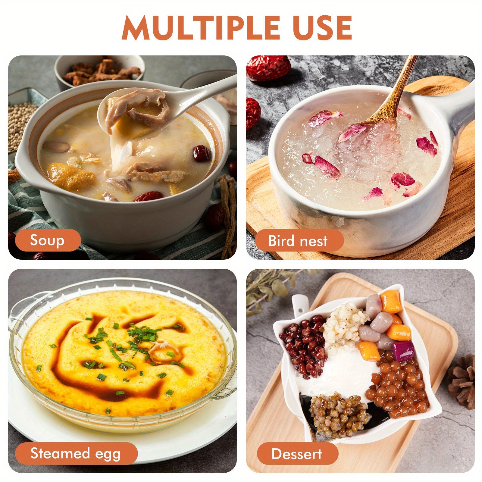 Glass Microwave Oven Set with Stew Pot and Kettle for Cooking