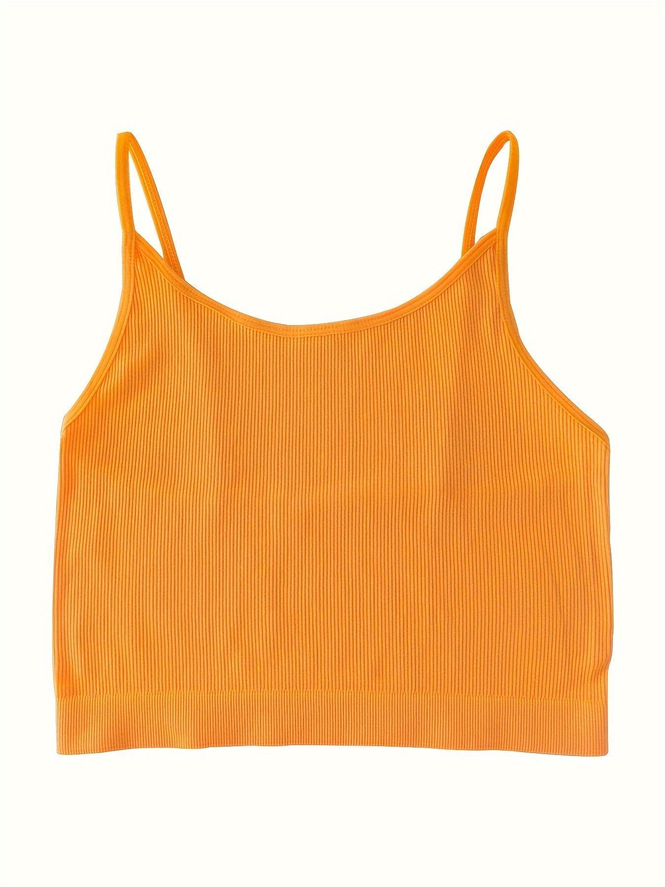 Camiseta interior sin costuras para mujer con diseño sin relleno en colores vibrantes y neutros