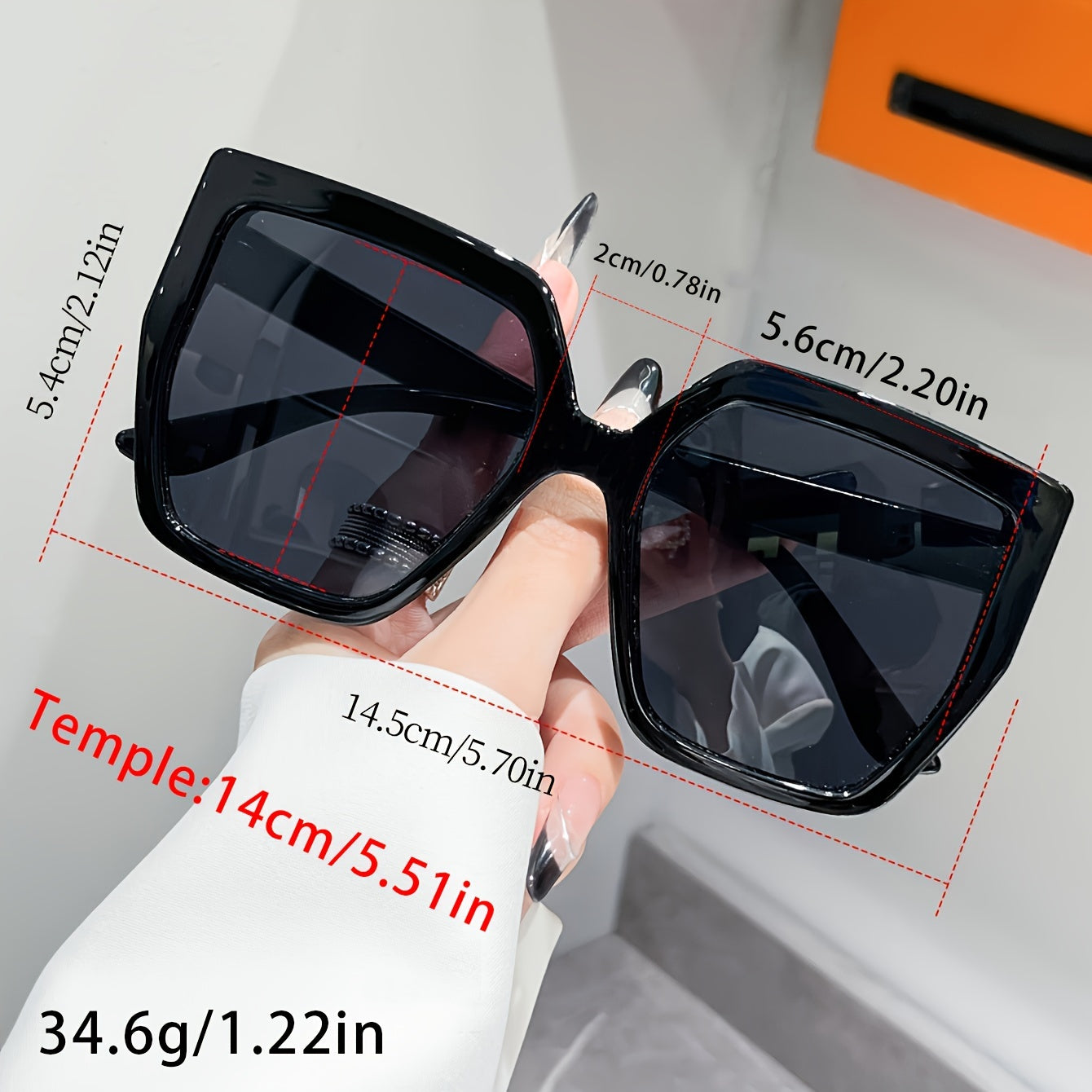 Erkaklar va ayollar uchun kvadrat moda ko‘zoynaklar, engil, qarashni kamaytiruvchi, tortoiseshell qora