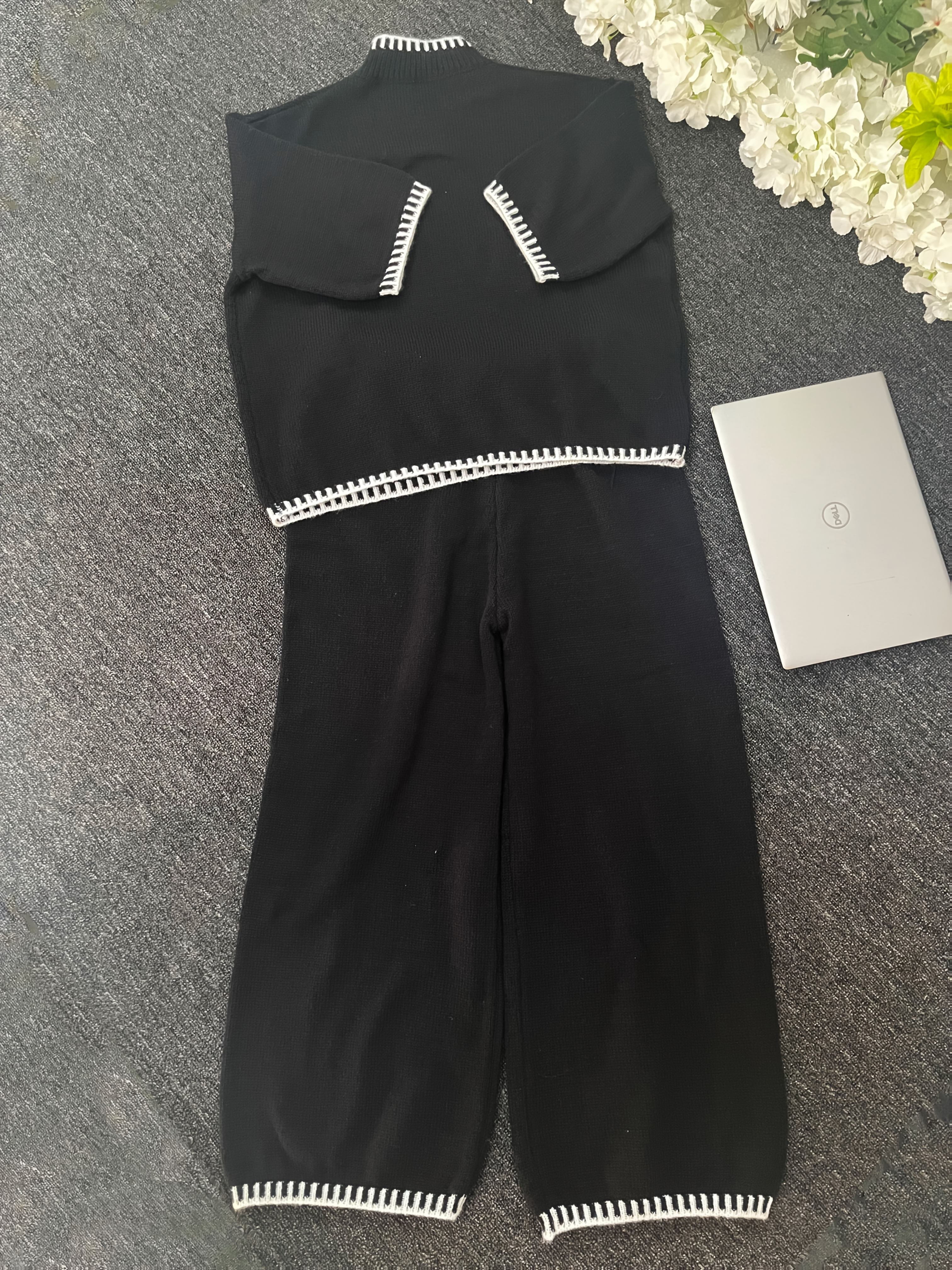 Suéter de manga batwing y bloque de colores para mujer para otoño e invierno