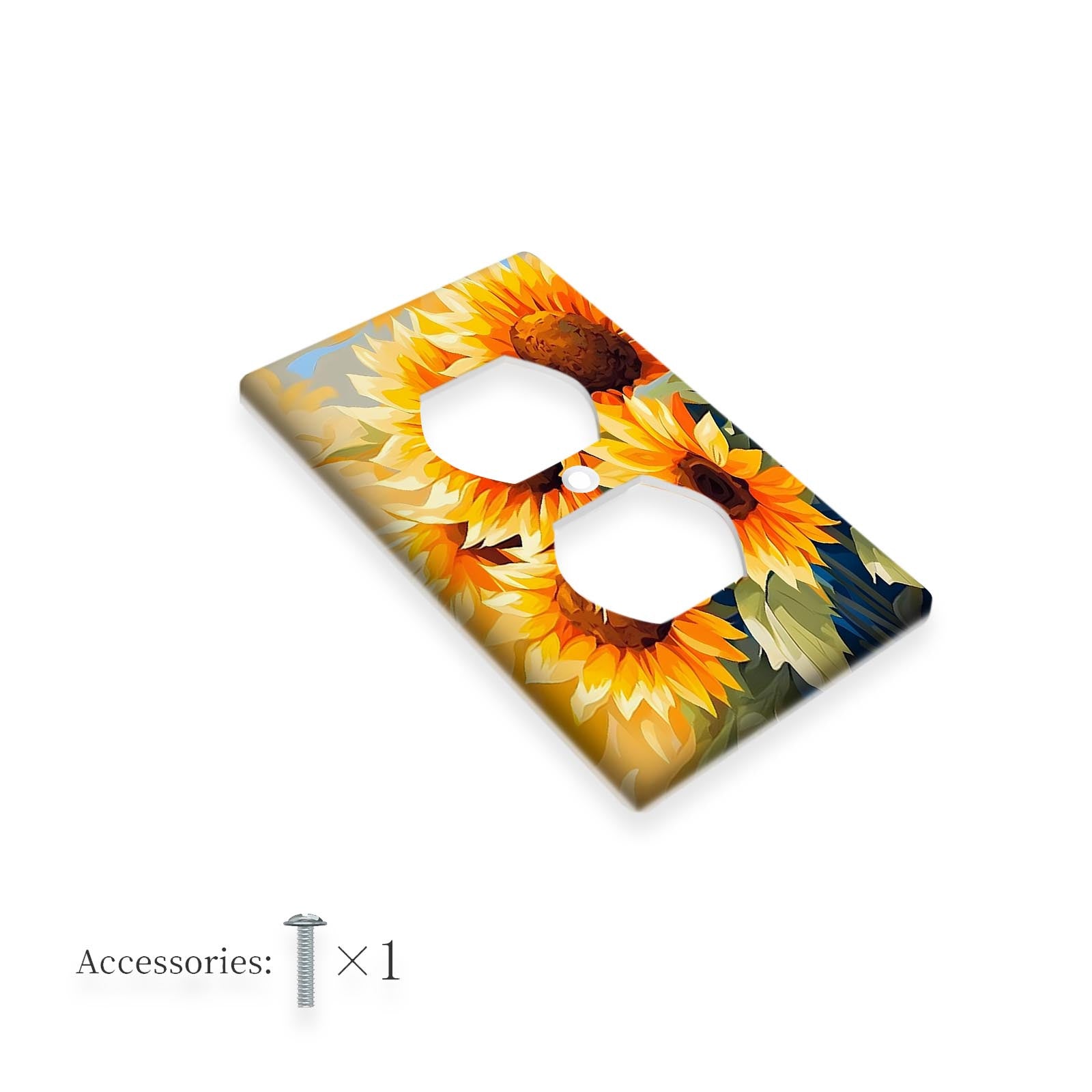 Sunflower Diamond Art Light Switch Cover No Batteries Required Fits Standard Outlets for Kitchen Bathroom Living Room
