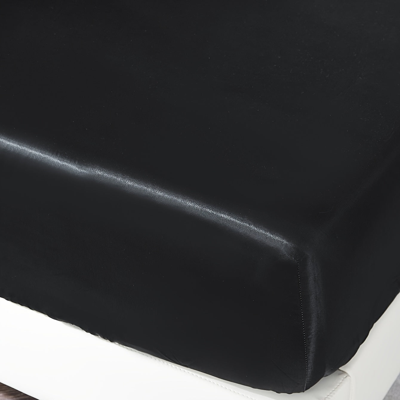Polyester Satin Fitted Sheet Set 4 Pieces Includes Pillowcases Available in Twin Full Queen King