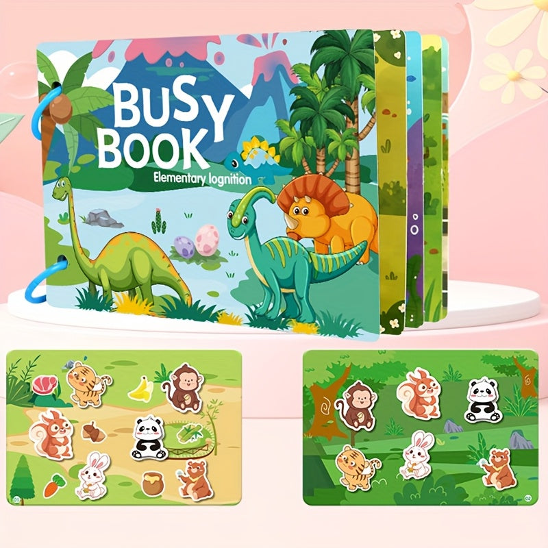 Libro interactivo para niños ocupados para el aprendizaje temprano, lógica cognitiva, habilidades motoras finas, juguete educativo de rasgar y pegar