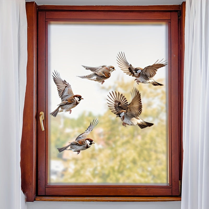 Sparrow Window Decals Easy-to-Apply Decorative Art for Home or Office
