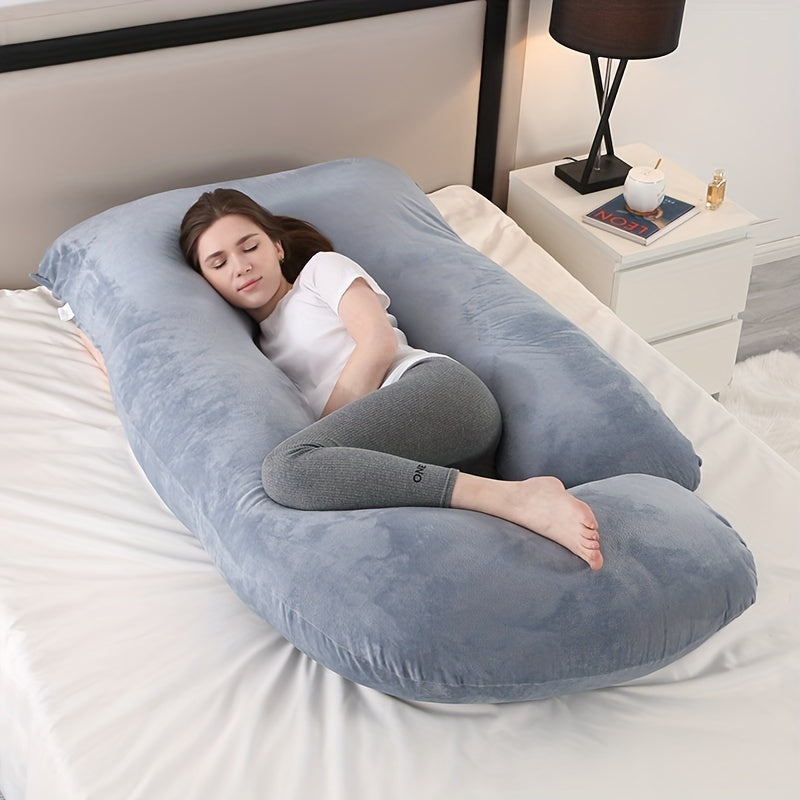 Pregnancy Pillow J-Shaped Support Cushion for Comfortable Sleep and Gift