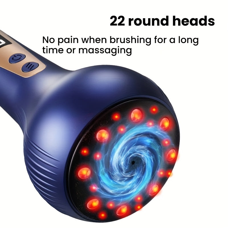 Wireless Massage Device with 9 Suction Levels, 22 Heads, Heating, Long Battery