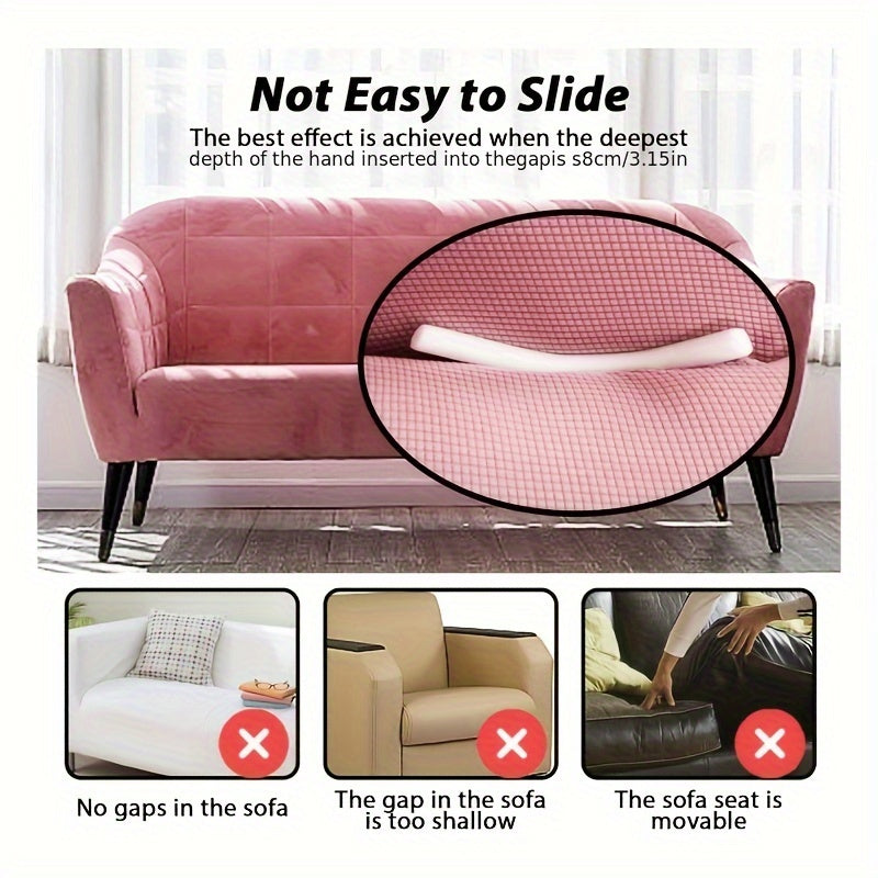 Set of 10 White Foam Sofa Gap Fillers 27cm Non-Slip Tuck Grips